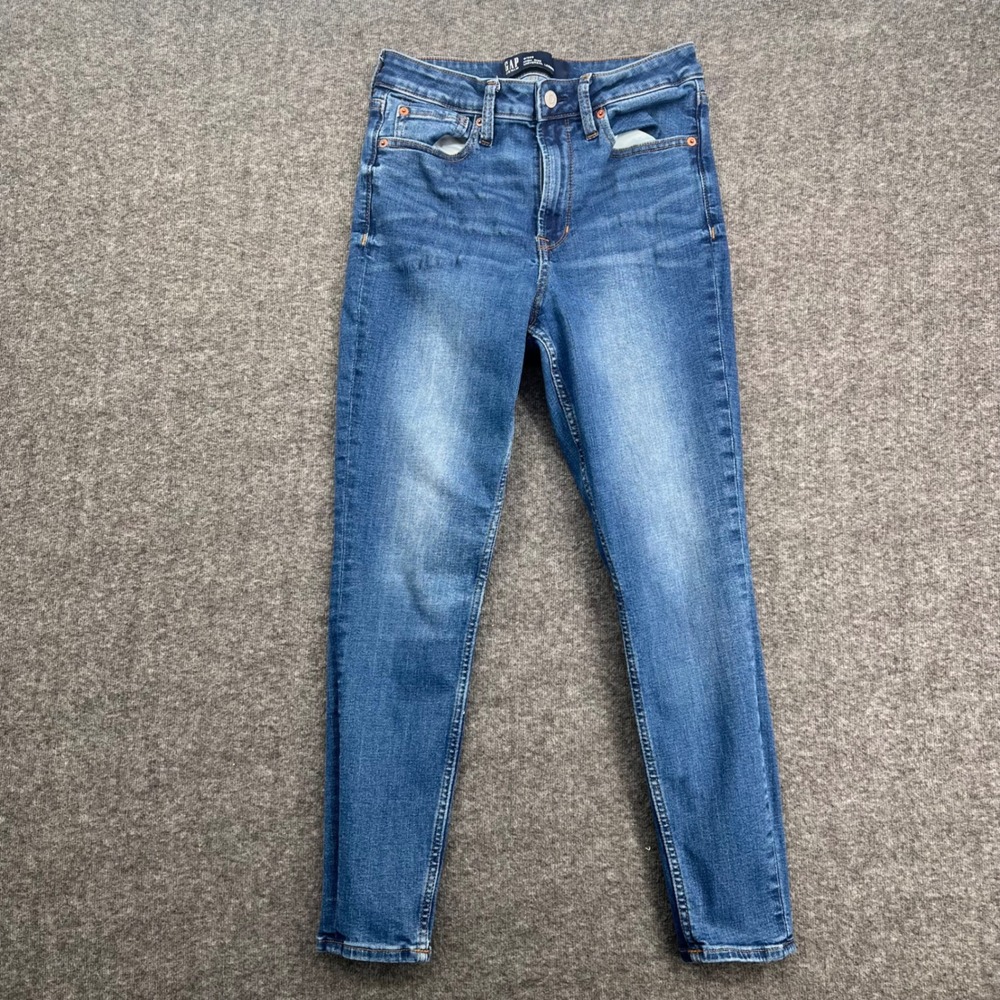 Gap Denim Womens High Rise Universal Legging Jeans Blue Medium Wash 8/29S Short